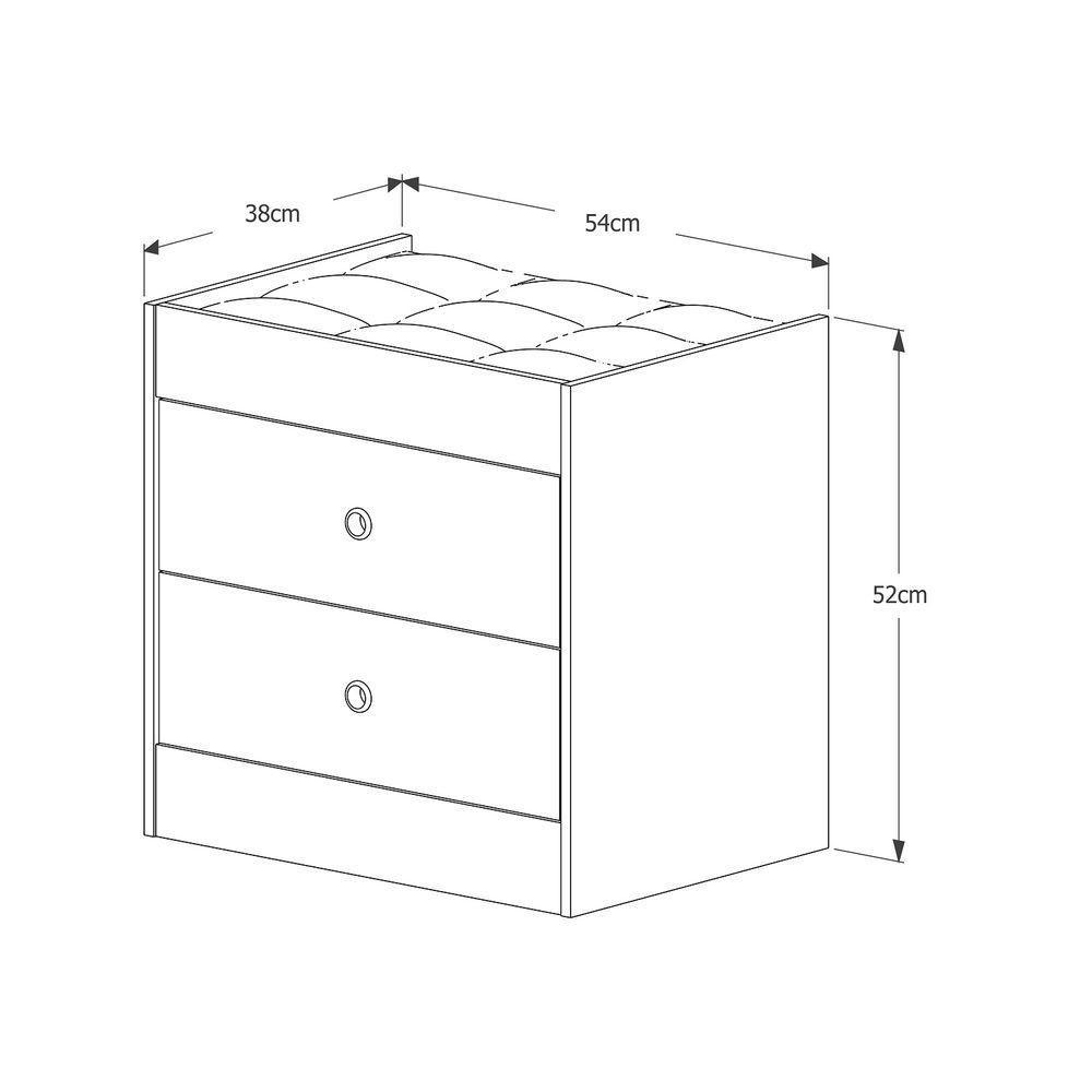 Enteadeira Olivia 2 Em 1 Com Banqueta Embutida – Design Que Otimiza Seu Espaço - 4