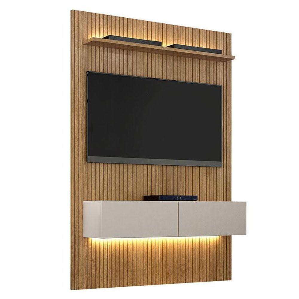 Home Suspenso Frisado Ambiente Curitiba 1344 Cinamomo Off White Com Led - Valdemóveis - 2