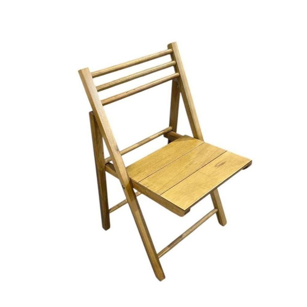 Cadeira Dobrável Em Madeira Com Assento Multilaminado Mel - 1