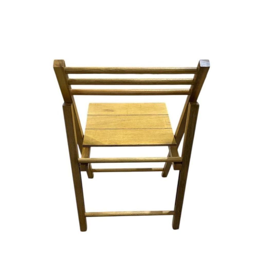 Cadeira Dobrável Em Madeira Com Assento Multilaminado Mel - 2