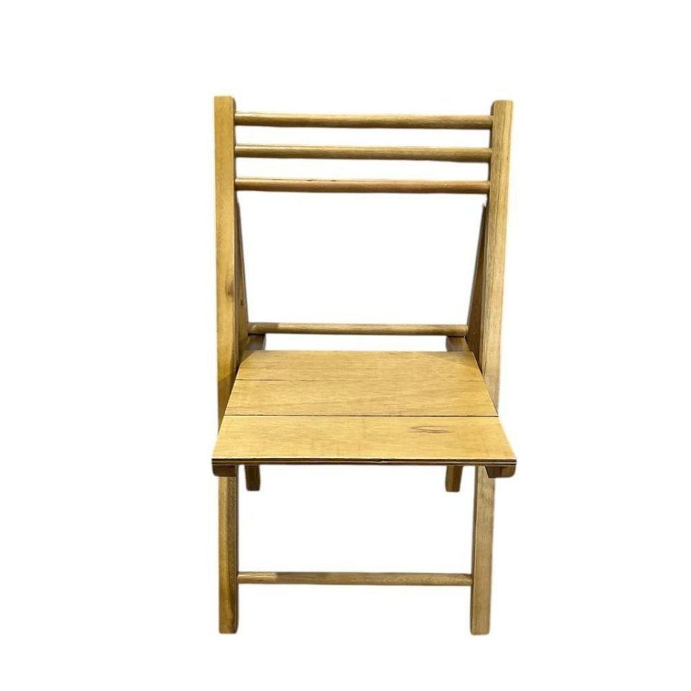 Cadeira Dobrável Em Madeira Com Assento Multilaminado Mel - 3