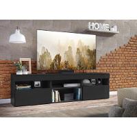 Rack Tv 65" Com 2 Portas Paris Multimóveis V3308 Preto Preto - 2
