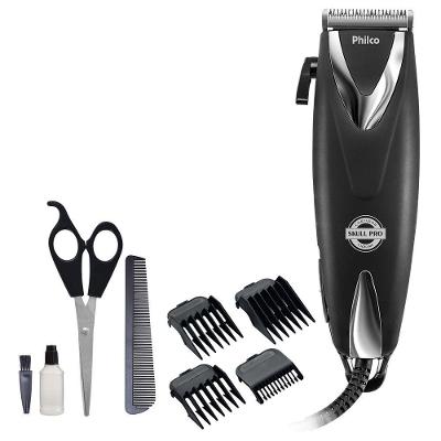 Cortador de Cabelos Philco PCR12CR Skull Pro Chrome com Fio Preto 220V