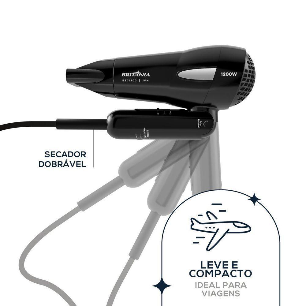 Secador De Cabelos Britânia 1200W BSC1200 Bivolt - 2