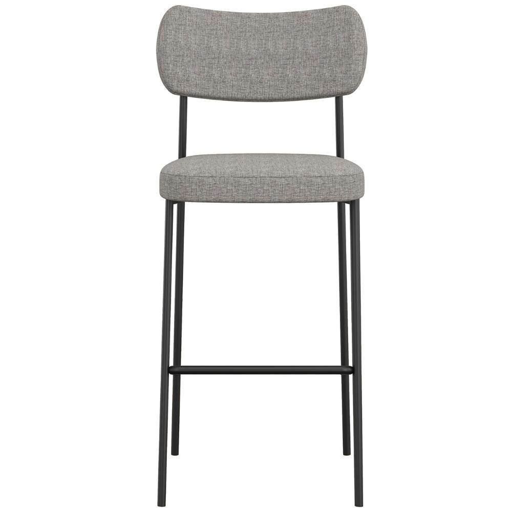 Banqueta Alta Bar Estofada Kit 10 Milli Linho Cinza A14 - Mpozenato - 4