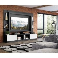 Estante Com Suporte Tv 65" E 2 Portas Oslo Multimóveis V3386 Preta/Branca Preto/Branco - 2