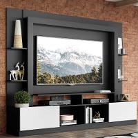 Estante Com Suporte Tv 65" E 2 Portas Oslo Multimóveis V3386 Preta/Branca Preto/Branco - 7