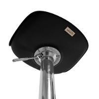 Banqueta Alta Estofada Com Base Giratória E Regulagem De Altura - ícaro Preto - 7