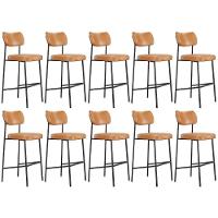 Banqueta Alta Bar Estofada Kit 10 Milli Sintético Caramelo A14 - Mpozenato - 1