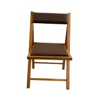 Cadeira Dobrável Em Madeira Com Assento E Encosto Estofados Mel - 2