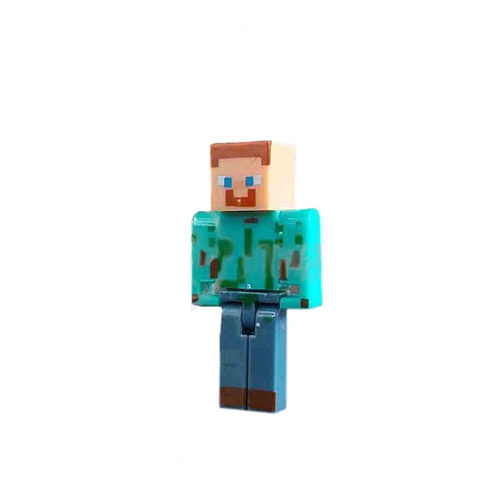 Cartela Minecraft Dragão 5 Bonecos + 1 Bloco Steve - 3
