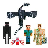 Cartela Minecraft Dragão 5 Bonecos + 1 Bloco Steve - 2