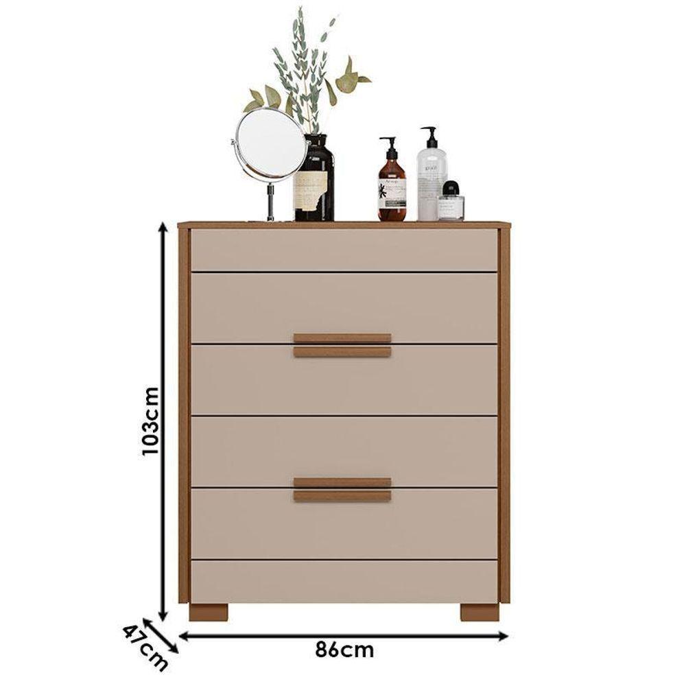 Guarda Roupa Solteiro Chile E Cômoda Dhara Carvalho Fendi – Moval - 7