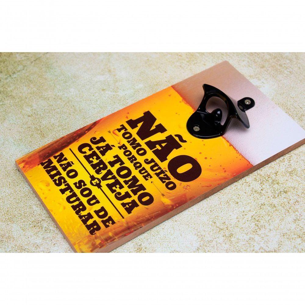 Abridor Garrafas Parede Frase Cerveja Mdf Com Imã 25x13 Cm - 2