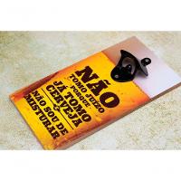 Abridor Garrafas Parede Frase Cerveja Mdf Com Imã 25x13 Cm - 2