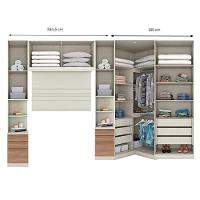 Quarto Modulado Casal Ambiente 5.4 Seletto 5 Peças Areia Jequitibá - Henn - 2