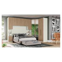 Quarto Modulado Casal Ambiente 5.4 Seletto 5 Peças Areia Jequitibá - Henn - 3