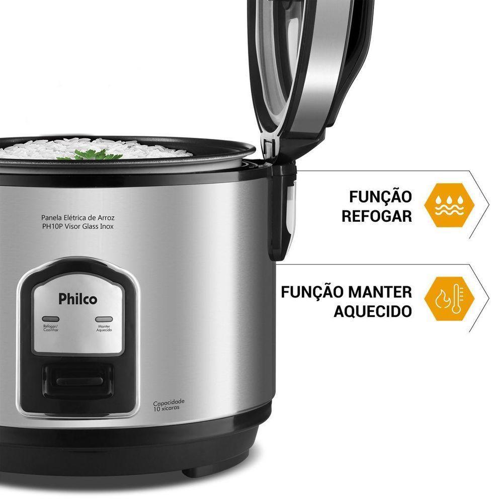 Panela De Arroz Elétrica Philco Inox 10 Xícaras PH10P 110V - 2