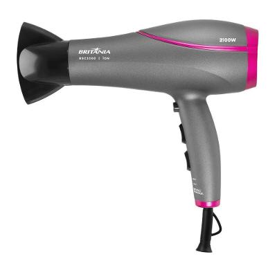 Secador de Cabelos BSC2200 2100W Tourmaline Íons 3 Temperaturas Britânia Bivolt