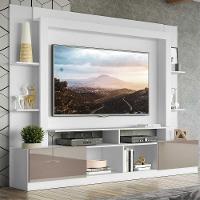 Estante Com Suporte Tv 65" E 2 Portas Oslo Multimóveis V3386 Branca/Lacca Fumê Branco/Lacca Fumê - 7