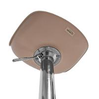 Banqueta Alta Estofada Com Base Giratória E Regulagem De Altura - ícaro Nude - 7