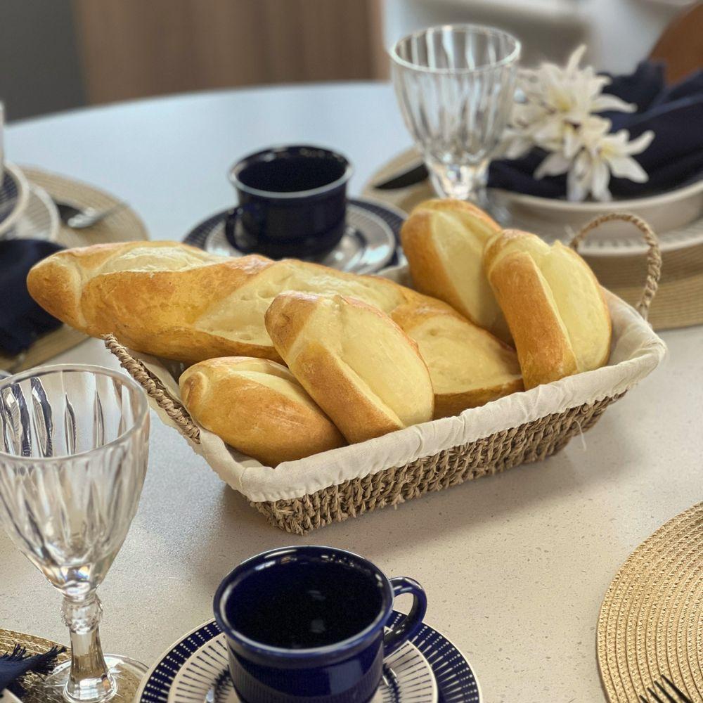 Cesto Organizador Retangular Em Sisal Com Forro Em Tecido 35x13cm Wolff - 2