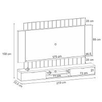 Home Suspenso Illusion 2.2 Cinamomo Off White E Aparador Infinity Off White- Hb Móveis - 3