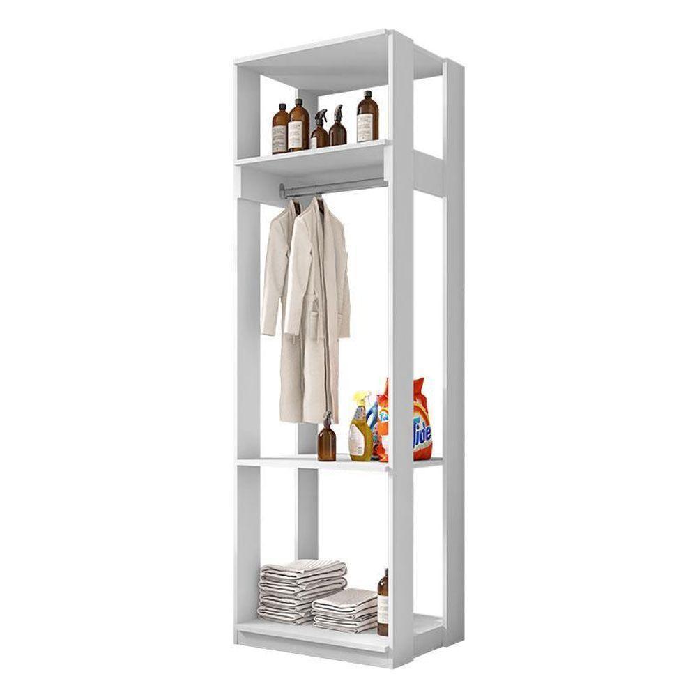 Guarda Roupa Modulado Ambiente Titan Com Prateleiras Branco - Móveis Leão - 2