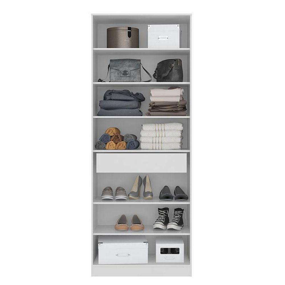 Cômoda Sapateira áurea E Armário Multiuso Grife Branco – Demóbile - 5