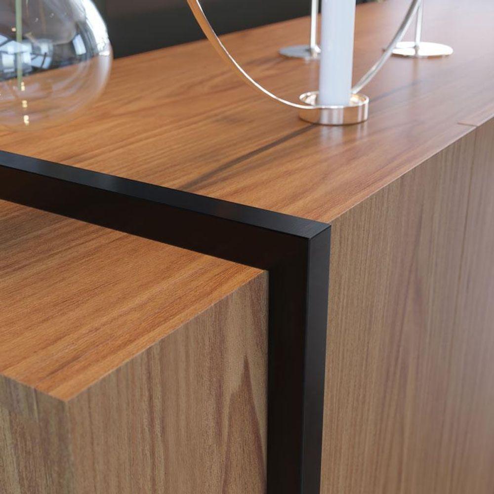 Aparador Para Sala Buffet Ambiente Copacabana Freijó Preto Acetinado– Colibri - 5