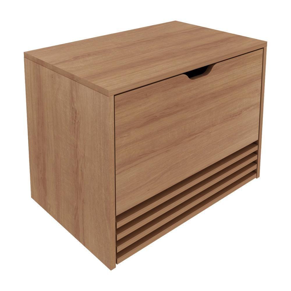 Gabinete Banheiro 1 Porta 1 Gaveta 60Cm Suspenso Multimóveis Vcr10091 Amêndoa Amêndoa - 3