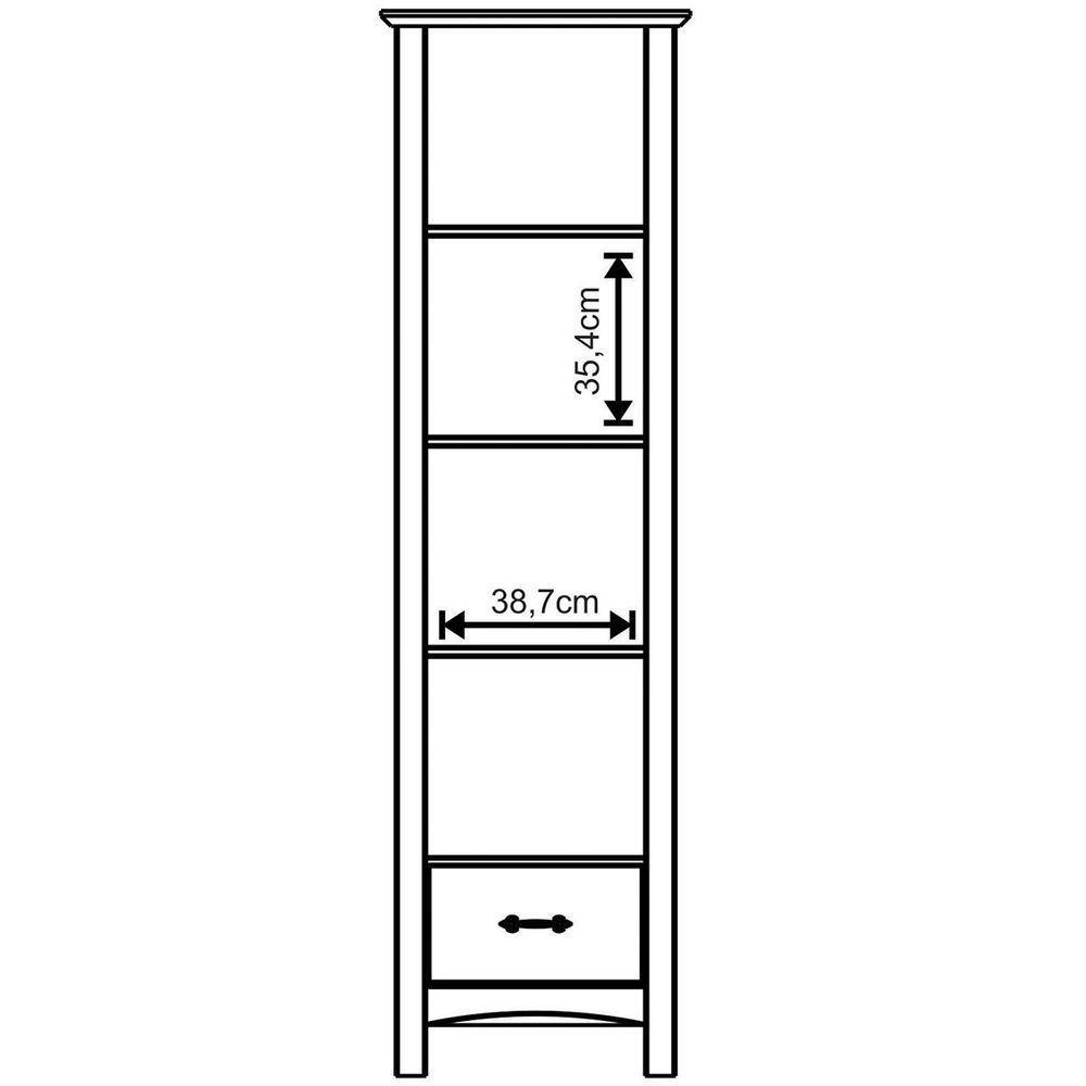 Cristaleira 1 Porta E Aparador 1 Gaveta Bella Carvalho Fosco - 8