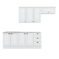 Cozinha Modulada Nova York 5 Peças Branco Hp Com Tampo Cooktop Calcare – Henn - 1