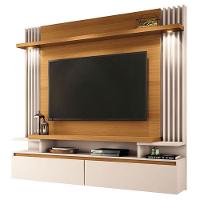 Home Suspenso Cosmo Cinamomo Off White E Aparador Infinity E Mesa De Centro Sky Com Tampo De Vidro Cinamomo- Hb Móveis - 2