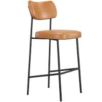 Banqueta Alta Bar Estofada Kit 2 Milli Sintético Caramelo A14 - Mpozenato - 5