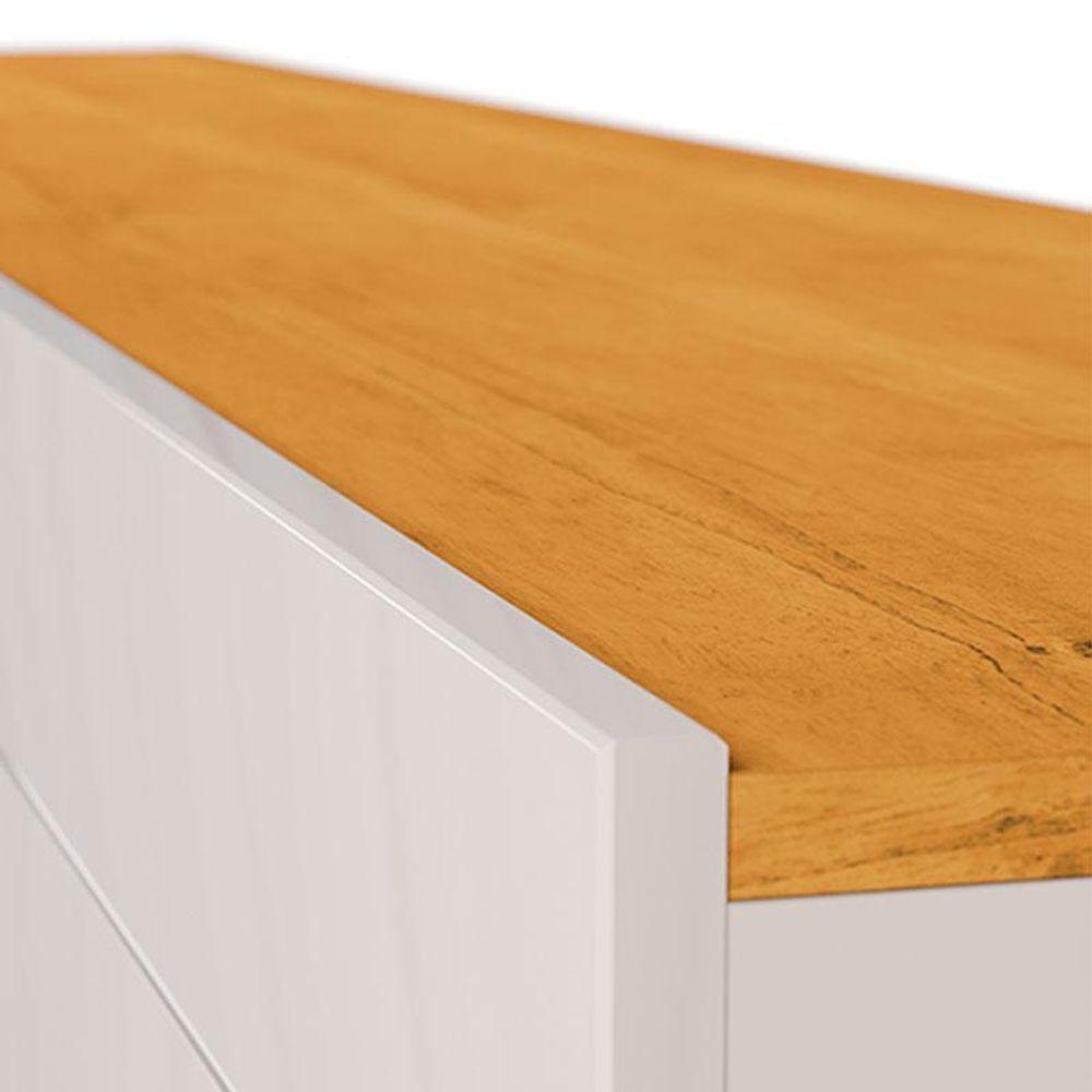 Rack Bancada Classic 3 Gavetas 1.8 Off White Nature - Imcal - 4