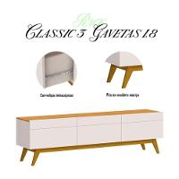 Rack Bancada Classic 3 Gavetas 1.8 Off White Nature - Imcal - 5