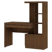 Escrivaninha Estante Com 2 Portas E Gaveta Multimóveis Vcr25040 Nogal Nogal - 2