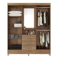 Cômoda Astral E Guarda Roupa Casal Capelinha Pérsia Amêndola Touch - Demóbile - 4