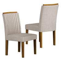 Cadeira Para Mesa De Jantar Jade Mdf Kit 2 Peças Freijó Joli Palha – Leifer Móveis - 5