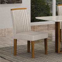 Cadeira Para Mesa De Jantar Jade Mdf Kit 2 Peças Freijó Joli Palha – Leifer Móveis - 6