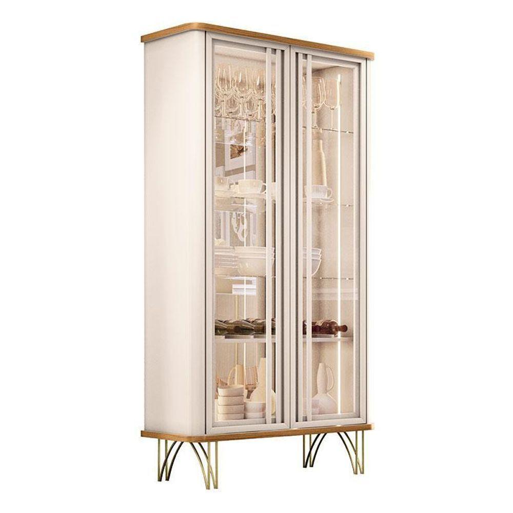 Buffet Benvenuto E Cristaleira évora Off White Cinamomo – Hb Móveis - 5