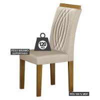 Cadeira Para Mesa De Jantar Doha Mdf Kit 2 Peças Freijó Joli Palha - Leifer Móveis - 3