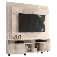 Estante Home Theater Daytona Com Mesa De Centro Indianápolis Calacata Off White – Madetec - 3