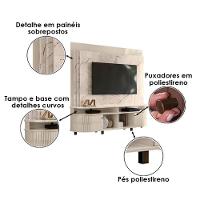 Estante Home Theater Daytona Com Mesa De Centro Indianápolis Calacata Off White – Madetec - 7