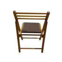 Cadeira Dobrável De Madeira Com Estofado Mel - 2