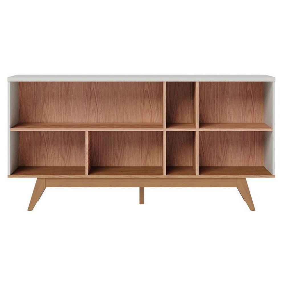 Cristaleira E Aparador Buffet Para Sala Noronha Off White Matte Freijó– Colibri - 9