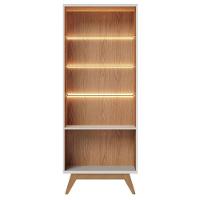 Cristaleira E Aparador Buffet Para Sala Noronha Off White Matte Freijó– Colibri - 7