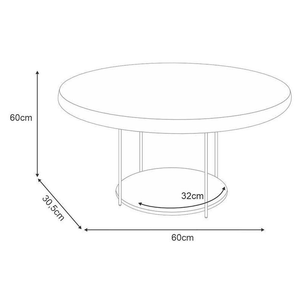 Rack Bancada Rivera 1.8 Com Mesa De Centro Sky Off White Castanho – Hb Móveis - 5