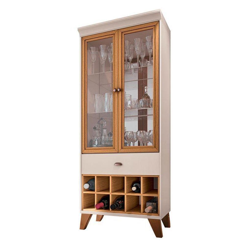 Cristaleira Ambiente ópera Off White Cinamomo – Hb Móveis - 2